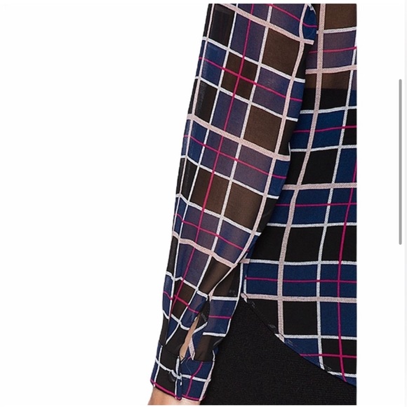 NWT;Lovers +Friends Get Down Blouse in plaid 🌟 - Picture 4 of 9